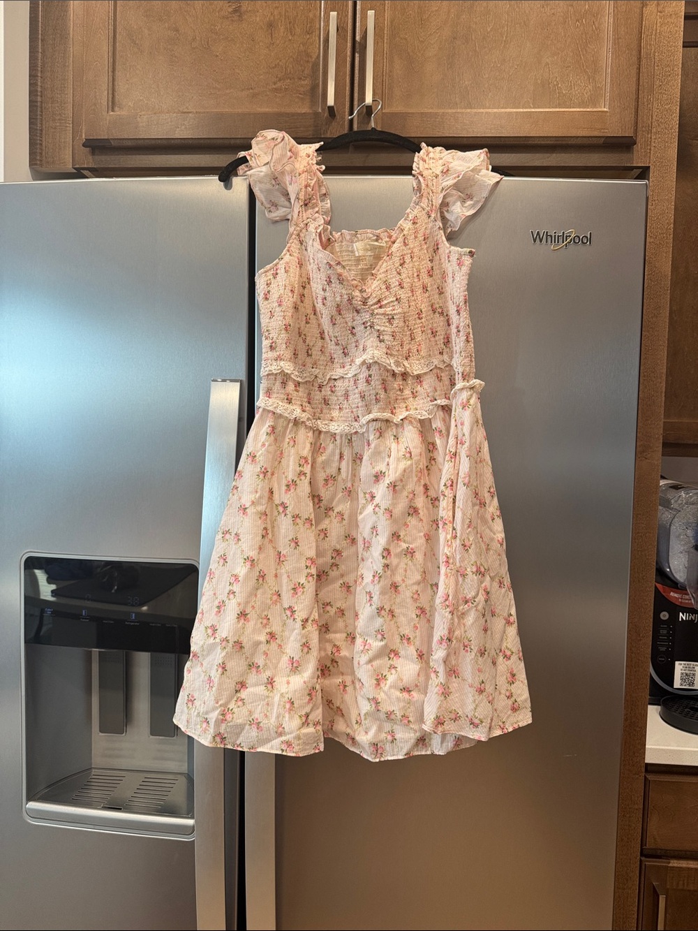 LoveShackFancy Pink Floral Ruffle Sundress